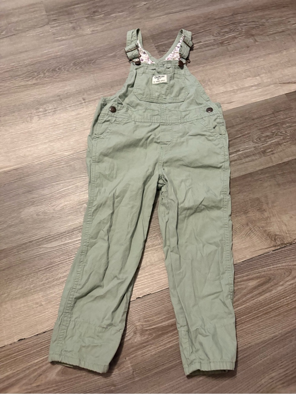 OshKosh B'gosh Light Sage Green Toddler Overalls